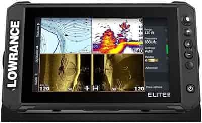 Lowrance Elite FS Fish Finder with Active Imaging 3-in-1 Transducer, Preloaded C-MAP Contour+ Charts and Protective Cover Bundle