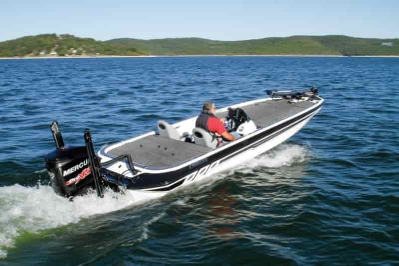 bass boat taking off