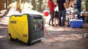 camping generator working at camp site