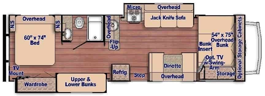Gulf Stream Conquest Class C Motorhome (63111) floor plan