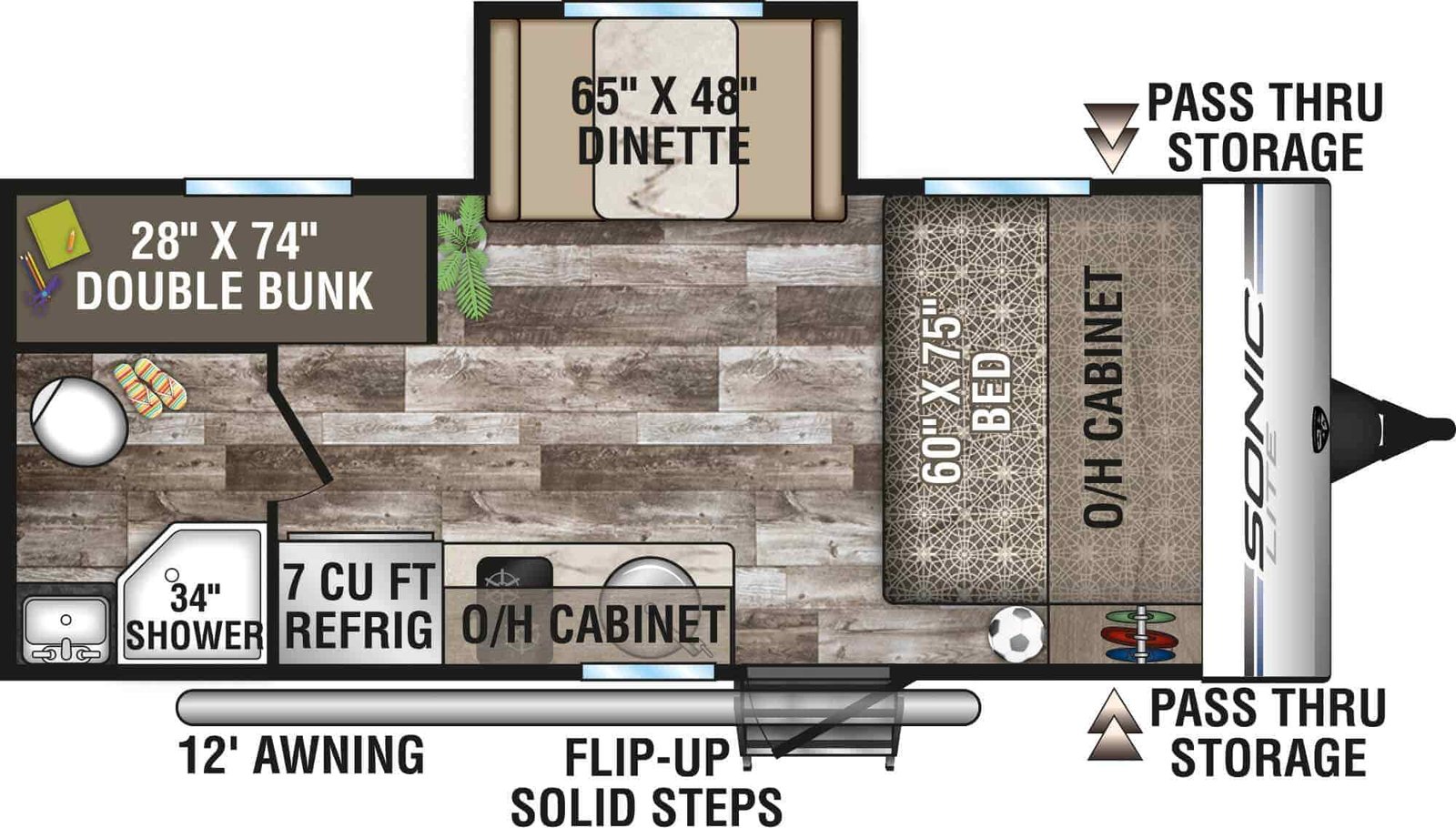 Venture Sonis Lite SL169VUD camper travel trailer