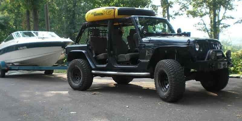 Think about the Jeep Wrangler’s towing capacity