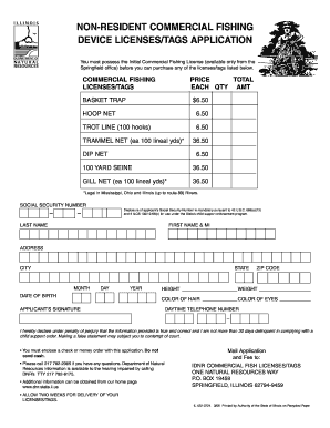illinois commercial fishing license application