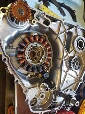 motor stator repair on a kawasaki 400 atv