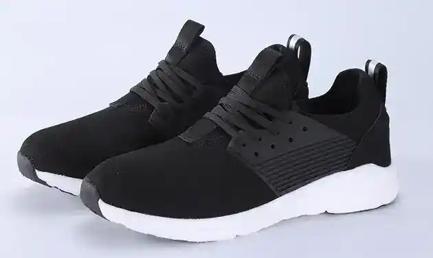 loom mens running black shoes