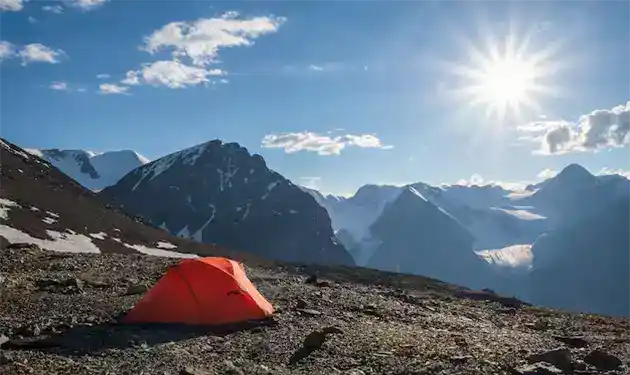 mountain top camping