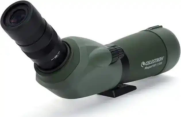 eye piece view of Celestron Regal Spotting Scope