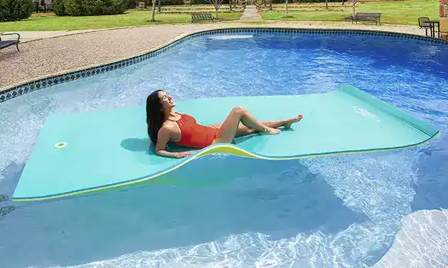 float pad in pool