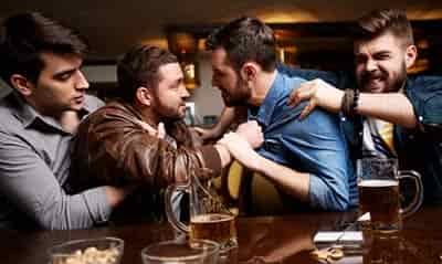 bar fight stopped by 2 men one on each man fighting