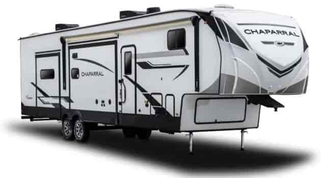 Coachmen RV model Chaparral 5th wheel camper