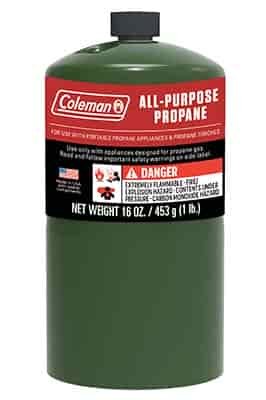 camping grill coleman small propane canister