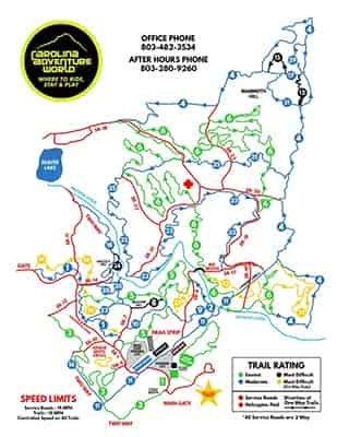 trail map of 4x4 atv park in south carolina