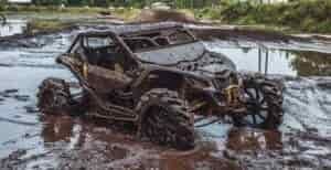 florida off road park mud hole with utv stuck