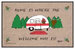 home is where this mat is welcome mat