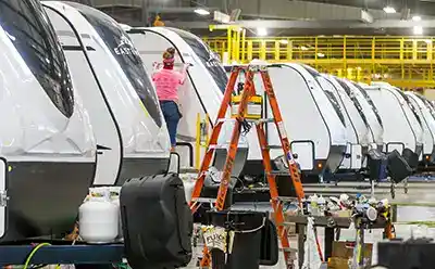 rv factory inspection and final touches 