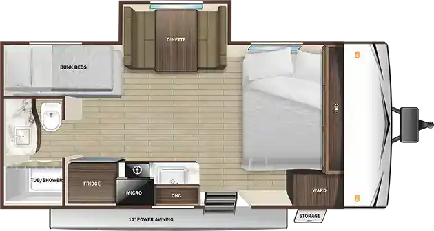 starcraft travel trailer floorplan options 23'