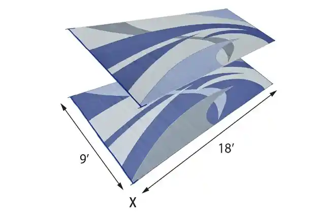 Stylish Camping 159183 9-feet by 18-feet Reversible Mat