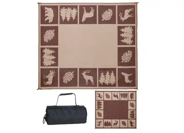 Stylish Camping 226097 6-feet by 9-feet Reversible Mat