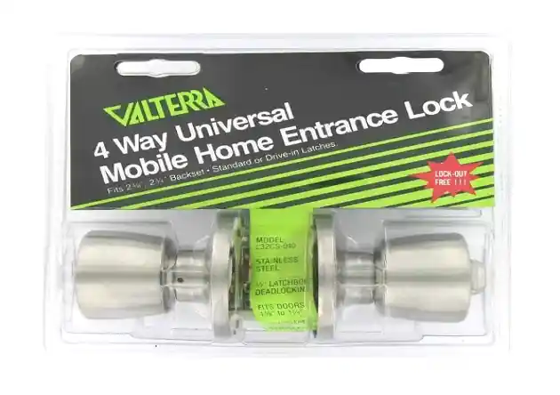 Valterra 4-Way Universal RV Entrance Lock - universal Travel Trailer Door Locks and Keys