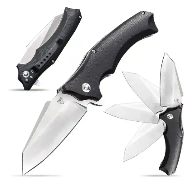 Eafengrow Snake Head G10 Folding Camping Knives