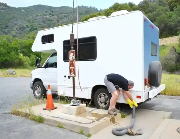 Emptying RV Toilet