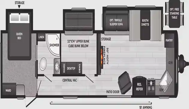 Keystone RV Hideout Travel Trailer 38FKTS
