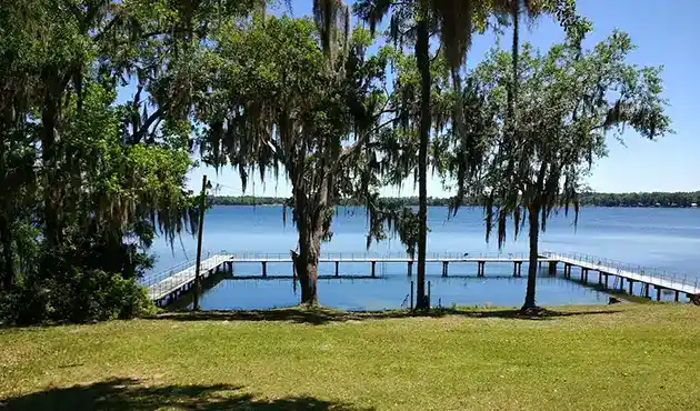 cherry lake campground lake view