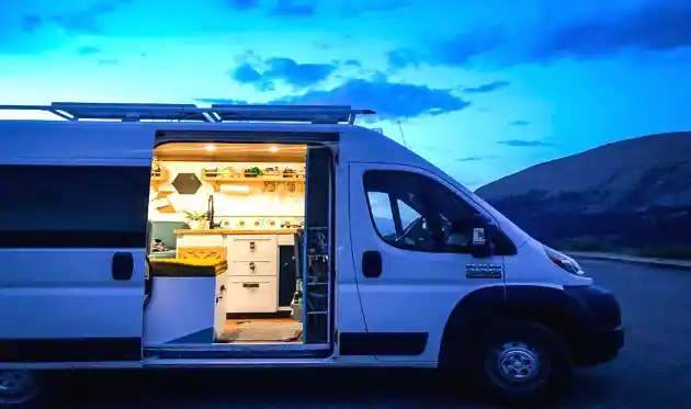 vehicle layout for Stealth Camping