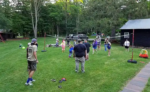 volleyball match at river road campgrounds