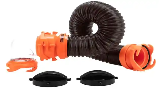 RhinoFLEX 3’ Tote Tank Sewer Hose Kit