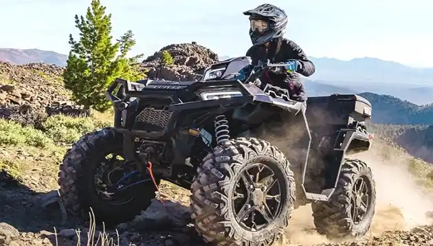 young man on atv