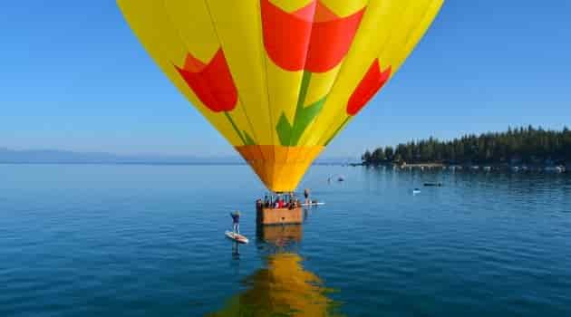 enter gondala balloon rides from water