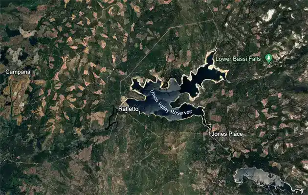union valley campgrounds on map