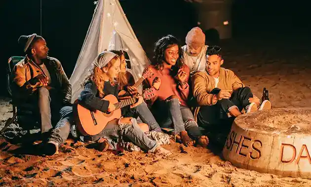drinking while camping