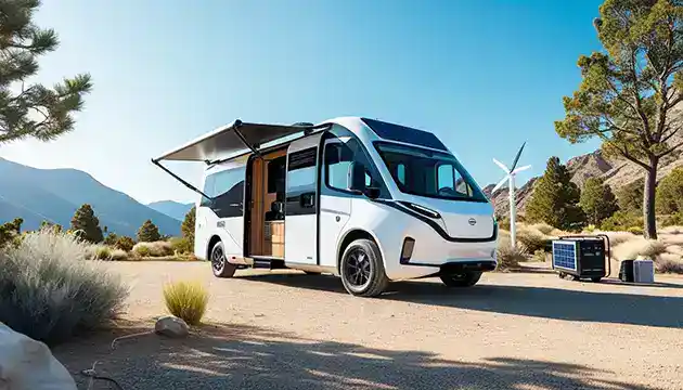 modern electric RV wind turbine